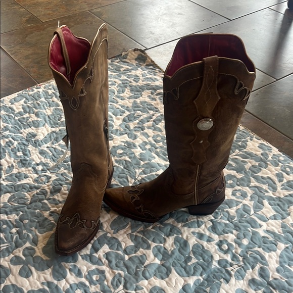 Ferrini Shoes - Ferrini Brown Leather Heeled Boots